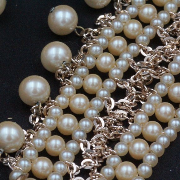 SPECTACULAR FAUX PEARL HIGH END RUNWAY DANGLE HIP WAIST BELT - Picture 5 of 7